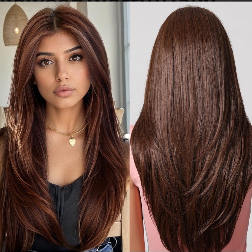 Luxurious Brown Layered Synthetic